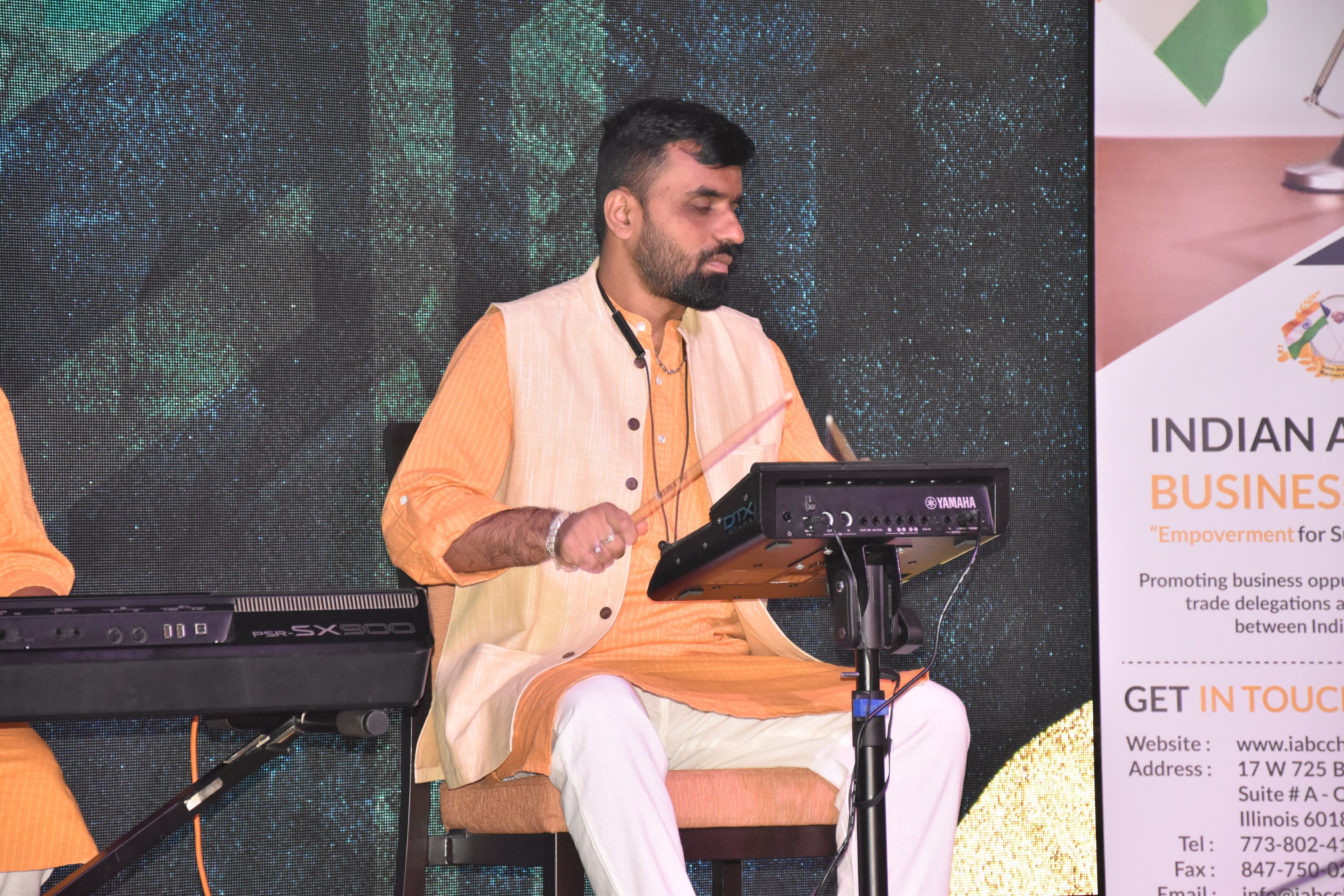 A portrait of Badesab, a member of the Sunadha Band.